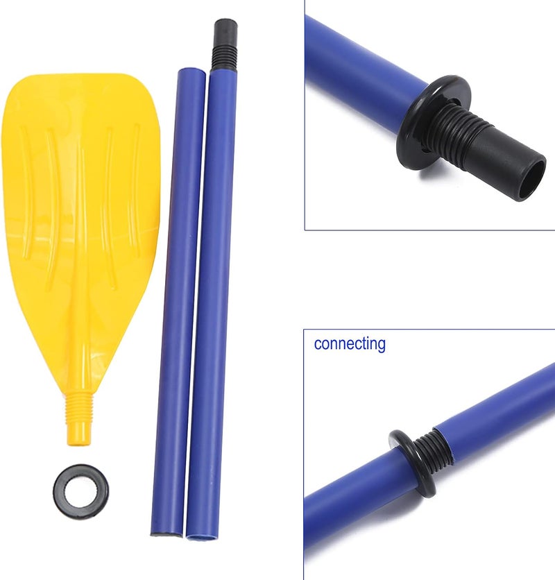 Jashem Inflatable Boat Oars Kid Size 1 Pair PVC Kayak Paddles Detachable Canoe Paddle Ribbed French Oar Set - Image 3
